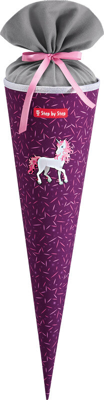 Step by Step Schultüte 70 cm × Ø 18 cm, 5 l – Motiv Pretty Unicorn Nuala – Serie SPACE – rPET