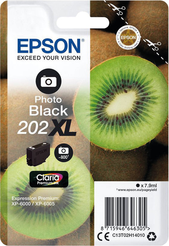 Epson Tintenpatrone 202XL, schwarz, 7,9 ml – für Tintenstrahldrucker/Multifunktionsgeräte