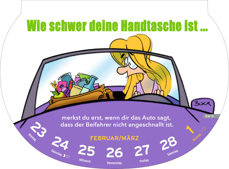 Heye Lesekalender Dumme Sprüche 2026 – 28,7 × 21 cm – 1 Woche/Blatt – d – mit Aufhänger