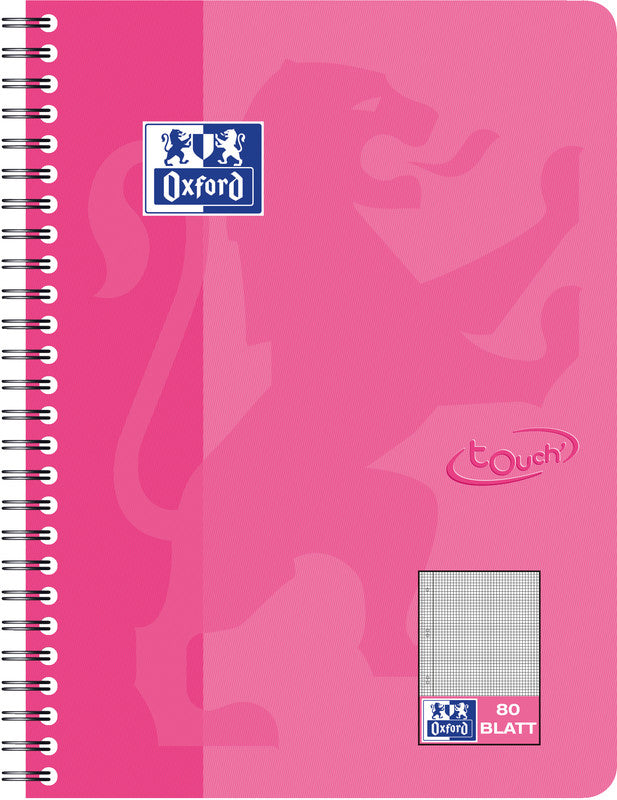 Elba Collegeblock, Karton, 80 Blatt, 4-fach gelocht, perforiert, 90 g/m² – rosa, für SCRIBZEE App