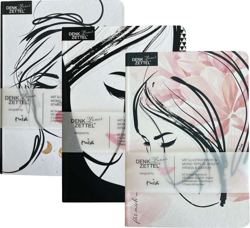Denkzettel Notizbuch, A5, punktkariert, Fadenheftung, Hardcover, 192 Seiten, 80 g/m² – mehrfarbig