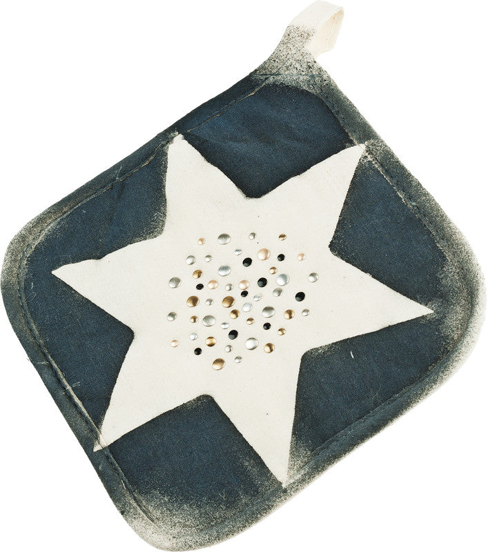 Topflappen 17 × 17 cm, Baumwolle, Natur