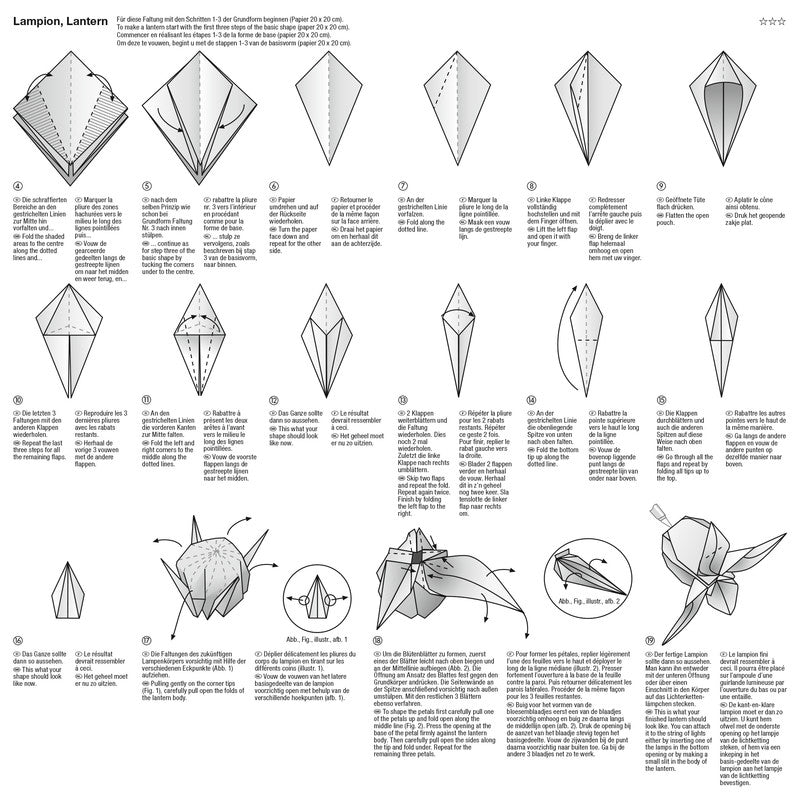 Folia Faltblätter aus Lichterpapier – 300 × 300 mm – 80 g/m² – Weiss – 12 Blatt
