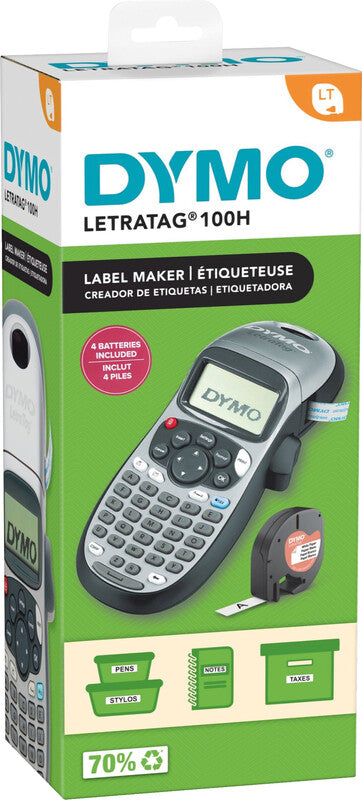 DYMO LetraTag LT-100H – Beschriftungsgerät, für LT-Bänder 12 mm, Druckvorschau