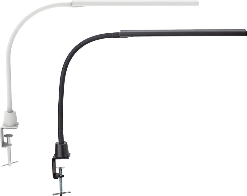 MAUL LED Tischleuchte Pirro – Klemmfuss, dreh-/neigbar, dimmbar – 3000 K – 726 lm 7 W – Schwarz, Metall