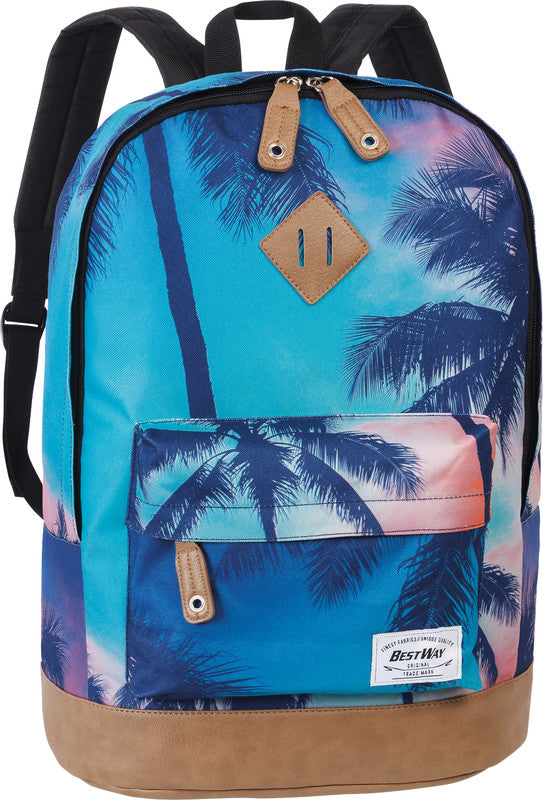 Bestway Campus Trend – Freizeit-Rucksack – 21 l, Polyester, petrol/stahlblau, Palmen