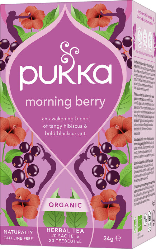 Pukka Teebeutel – Morning Berry – Früchtetee, Bio, kompostierbar – 20 Beutel