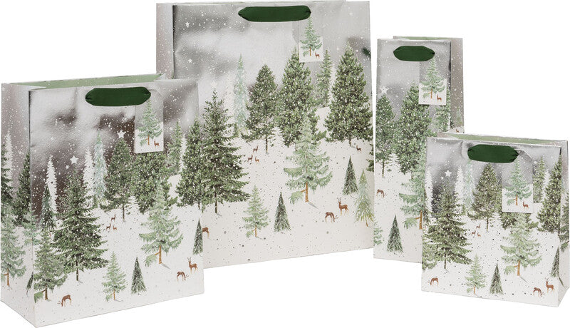 Glick Geschenktasche – Finnish Forest – Weihnachten, Papier – 350 × 420 × 130 mm