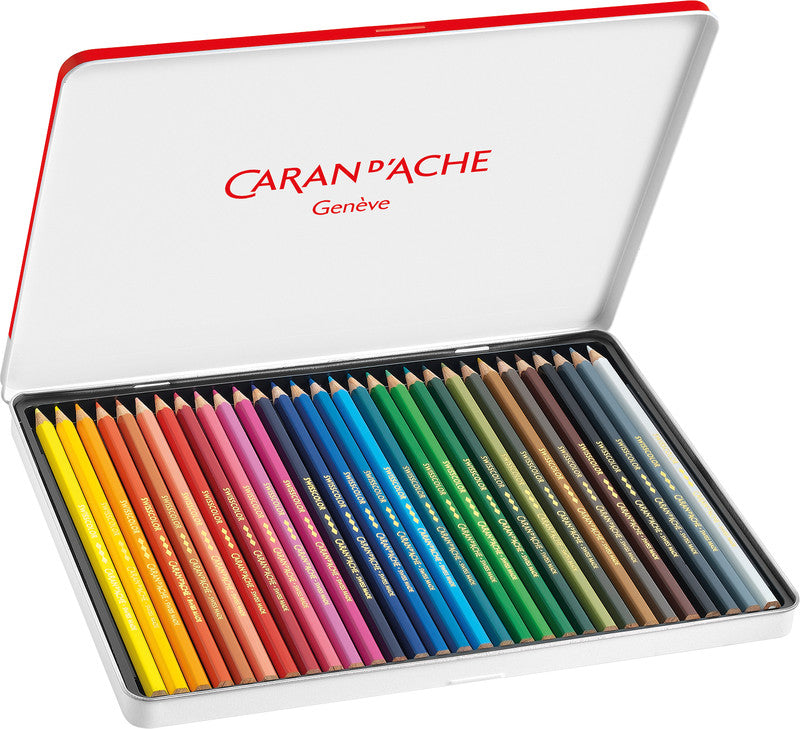Caran d-Ache Caran d'Ache Buntstifte Swisscolor – 30 Farben, im Metalletui, Ø 2,8 mm, FSC