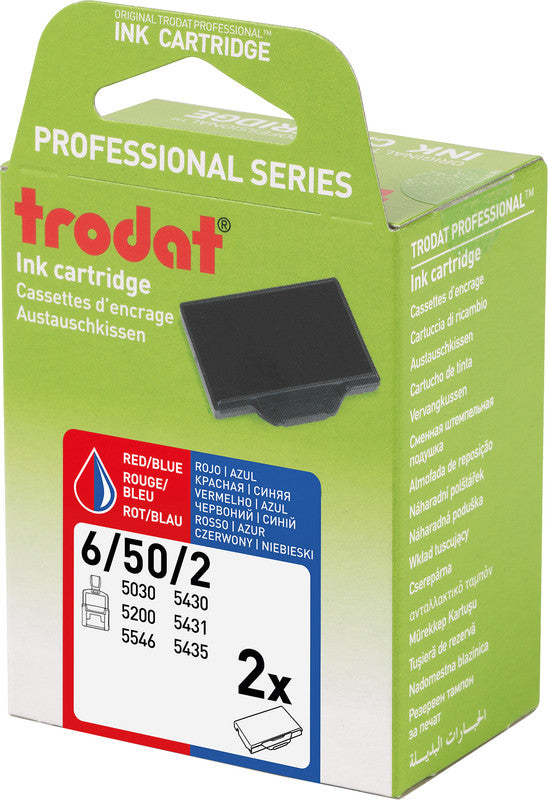 Trodat Ersatzkissen – getränkt, blau/rot, Kunststoff, für Modelle 5430, 5430/L, 5431 + weitere