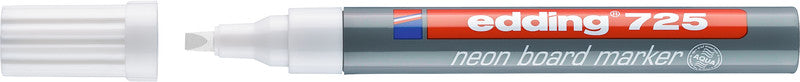 Edding Kreidemarker 725 – Keilspitze, 2–5 mm – 5er-Set, Farben sortiert (weiss, neongelb, neonblau, …)