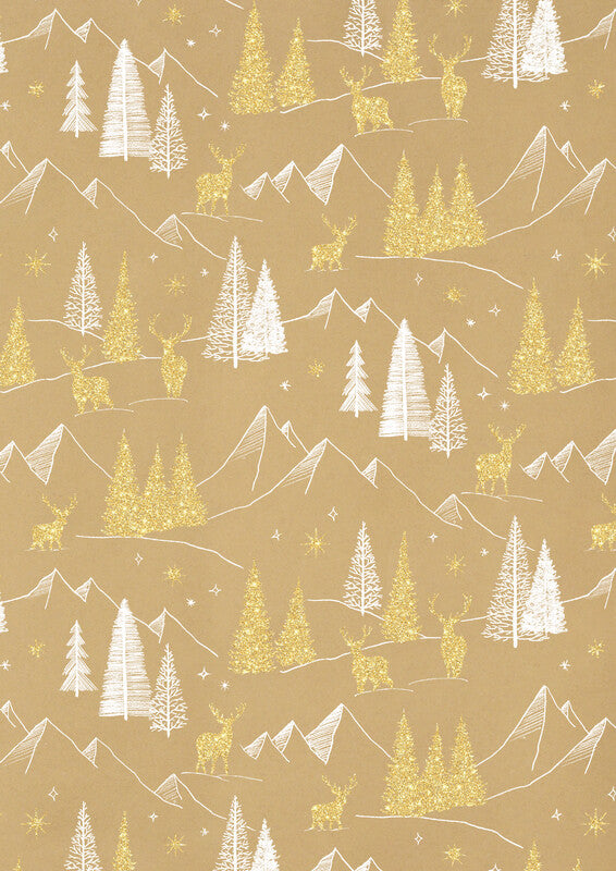 Zoewie Geschenkpapier Rolle Simply the Best – Weihnachten – Glitter – 700 × 1500 mm