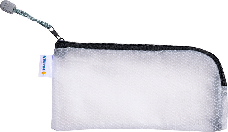 HERMA Reissverschlusstasche – 230 × 110 mm, Kunststoff, Schwarz – 1 Stück