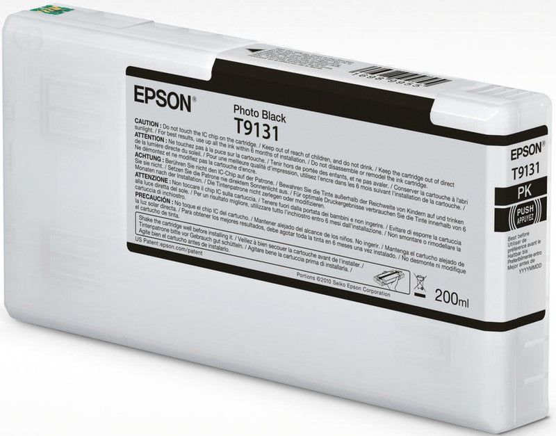 Epson Tintenpatrone T9131, Schwarz, 200 ml – für Tintenstrahldrucker/Multifunktionsgeräte