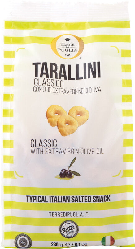 Terre di puglia Tarallini – Classico, Olivenöl, vegan, 230 g