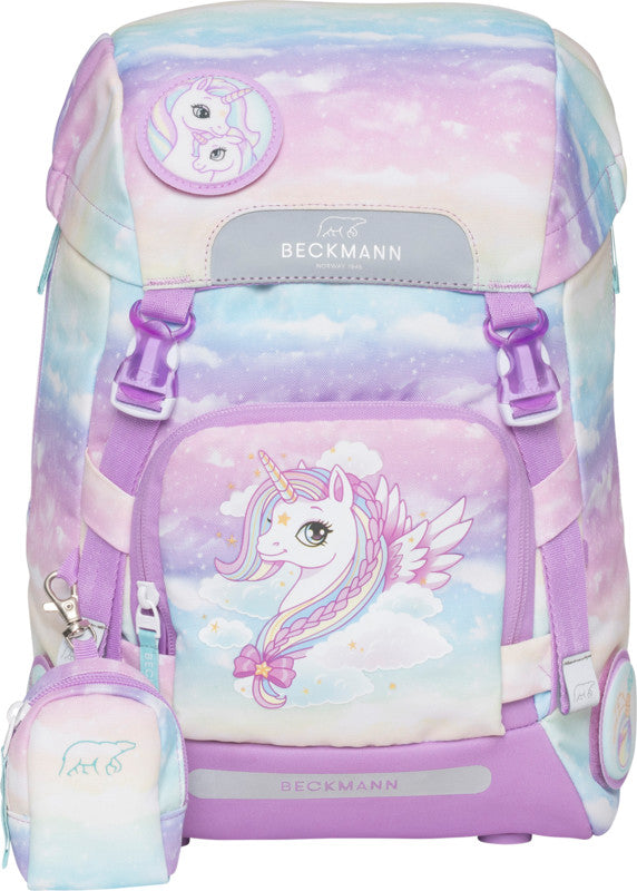 Beckmann Schulrucksack-Set – 6-teilig – Einhorn – mit Leuchteffekt
