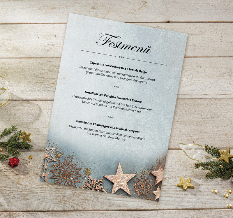 Sigel Motivpapier – A4, 90 g/m², Motiv: Glamouröses Weihnachten – für Inkjet/Laser/Kopierer – FSC – 100 Blatt