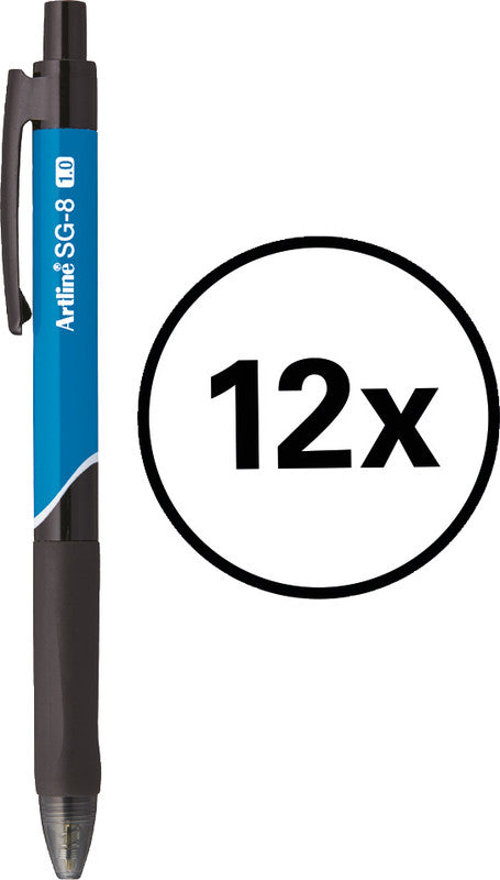 Artline Kugelschreiber – Blau, Kunststoff – 12 Stk.