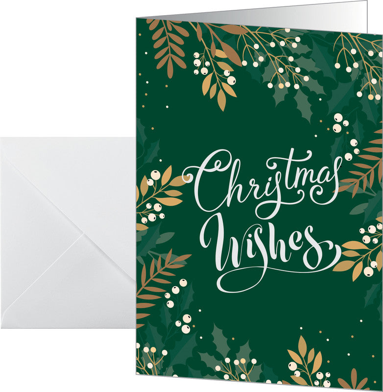 Sigel Weihnachtsgrusskarte – A6 (105 × 148 mm) – mit Umschlägen, für Inkjet/Laser/Kopierer, Edelkarton