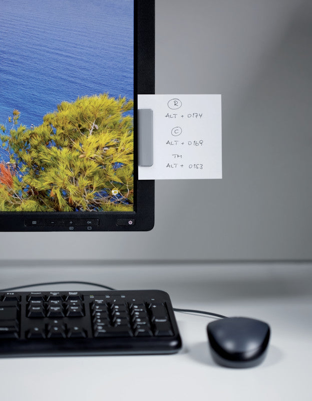 Durable Durafix Magnetclip – 60 × 17 mm, silber metallic, selbstklebend, 10er-Pack
