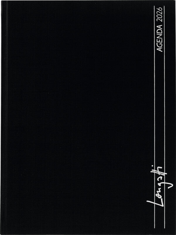 Biella LONGATTI Agenda – 1 Woche/2 Seiten, gebunden, 18 × 24,5 cm, 2026