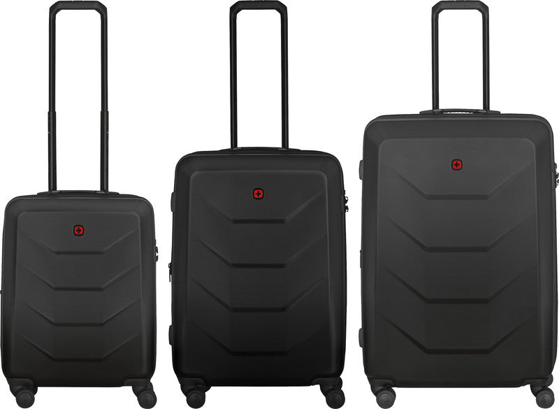 Wenger/SwissGear Wenger Trolley Prymo – 93 l, Hartschale PC, 4 Doppelrollen, mit TSA, schwarz, 52 × 76 × 30 cm