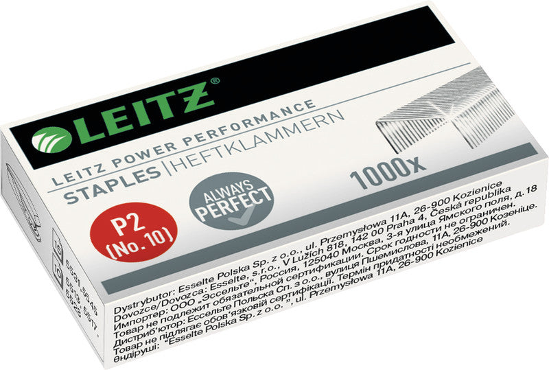 Leitz Heftklammern Nr. 10 – 4,5 mm – verzinkt, silber – 1000 Stk.