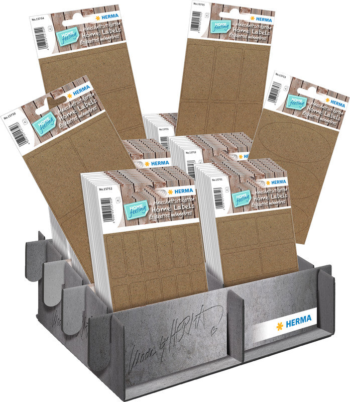 HERMA Schuletiketten – 25 × 40 mm, Abgerundete Ecken, 4 Bögen, Papier, Permanent Haftend