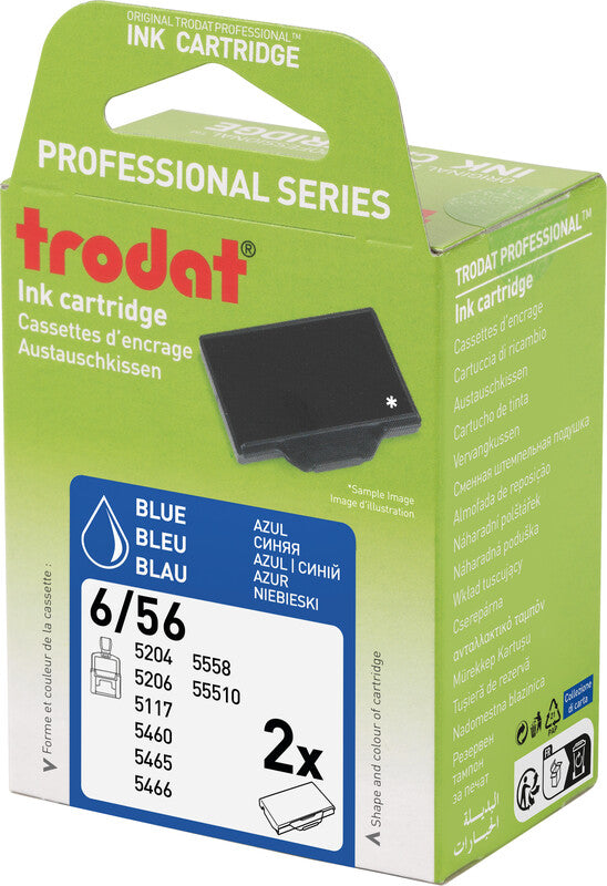 Trodat Ersatzkissen – Kunststoff, getränkt, Blau, für Modelle 5117, 5204, 5206 + weitere