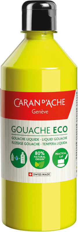 Caran d-Ache Caran d'Ache – Gouache – Leuchtendes Zitronengelb, 500 ml, für Papier & Karton