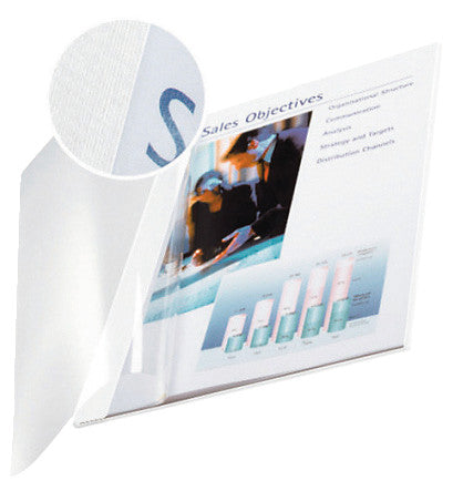 Leitz Buchbindemappen – für Format A4 – Weiss – 10 Stk.