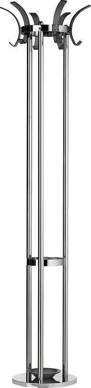 Alco Garderobenständer mit Schirmhalter – Chrom – Silber – 1'740 mm