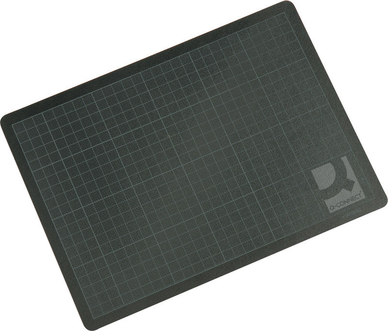 Q-connect Schneidematte 600 × 450 mm, Kunststoff, Schwarz