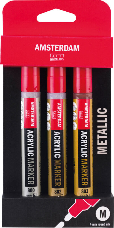 Royal Talens Permanentmarker für Permanentmarker – silber, reichgold, gold, 3er Pack