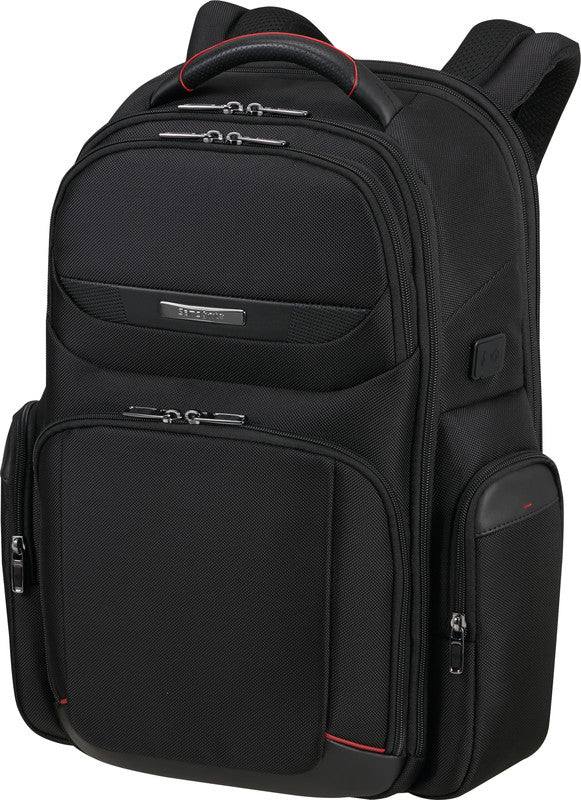 Samsonite Pro-DLX 6 3V Notebook-Rucksack – für Notebooks bis 17,3", RFID-Fach, USB-Anschluss, Nylon, schwarz