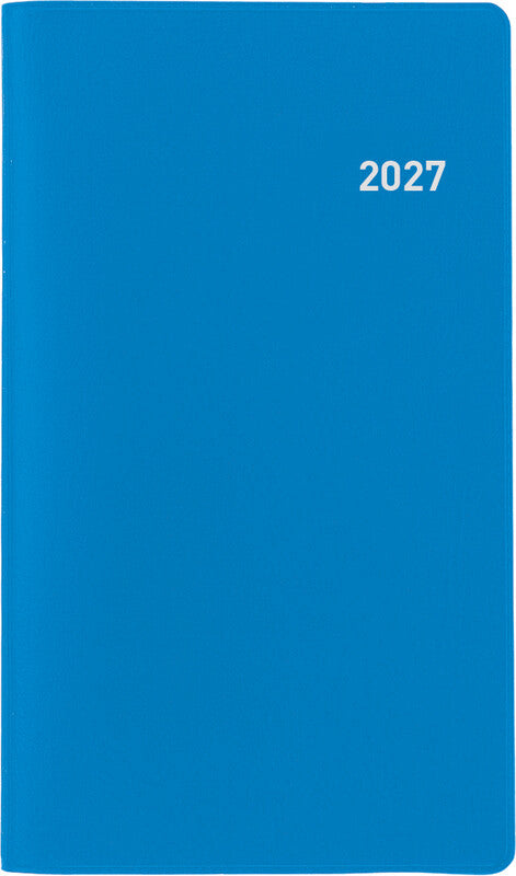 Biella Luzern Agenda – 1 Monat/2 Seiten, geheftet, 8,7 × 15,3 cm, 15 Monate Okt–Dez, blau, PEFC