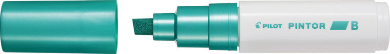Pilot Pigment-Marker Pintor – Keilspitze 8 mm – Grün Metallic – Deckend