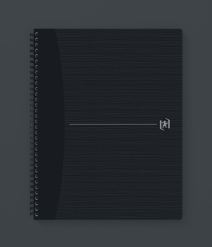 Elba Spiralblock A4+, kariert 5 mm, Spiralbindung, 70 Blatt, perforiert, 90 g/m² – schwarz, für SCRIBZEE App