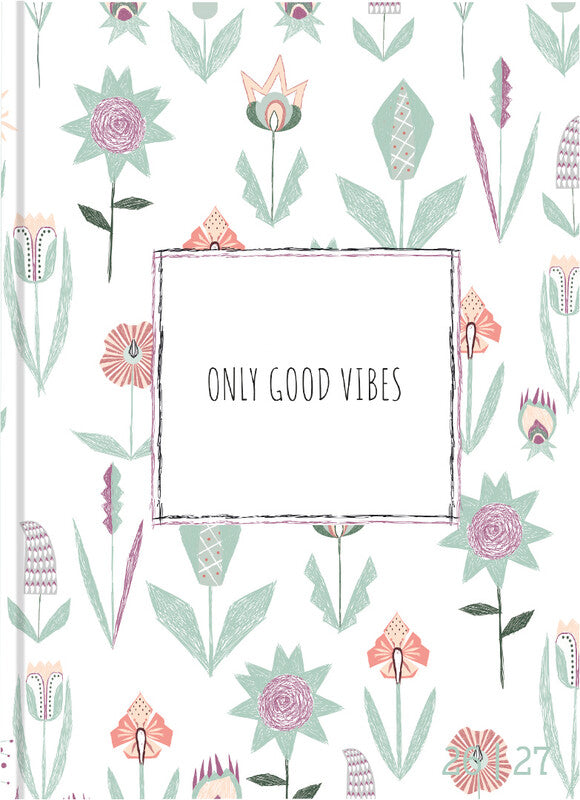 Biella mydiary Schüleragenda – 1 Tag/Seite, gebunden, 12 × 16,5 cm, Aug–Jul, Flower, FSC