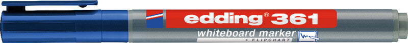 Edding Whiteboard-Marker 361 – Rundspitze 1 mm – Blau – trocken abwischbar