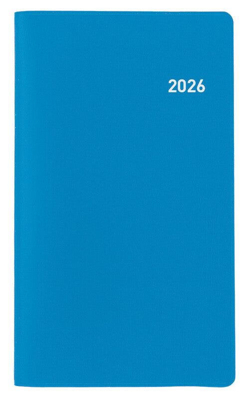 Biella Planer Bern Wochenplaner – 1 Woche/1 Seite, geheftet, 8,7 × 15,3 cm, Jan–Dez, 2026, blau, PEFC