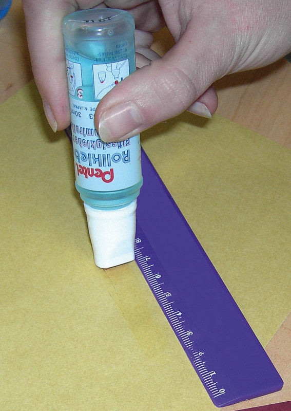 Pentel Roll'n Glue Rollkleber – Roller, permanent, transparent, tropffrei, auswaschbar, für Papier, Karton