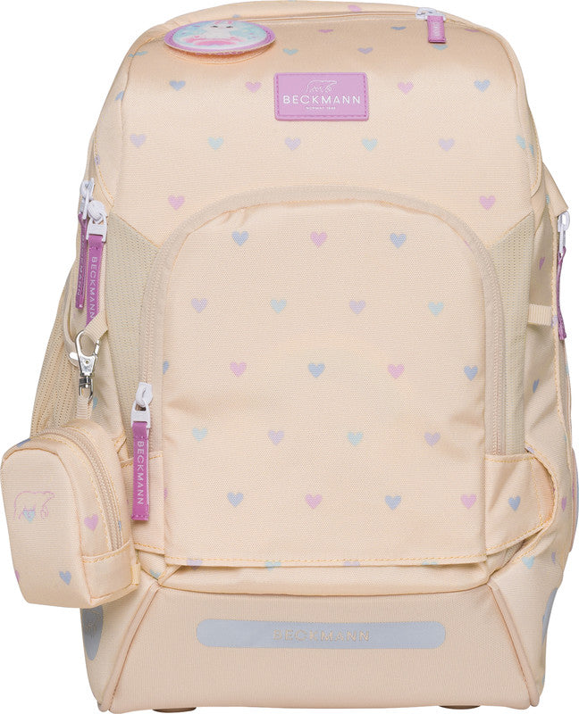 Beckmann Schulrucksack Active Air FLX – 6-teilig, Yellow Heart – 26,0×39,0×22,0 cm – recycelter Bestandteil