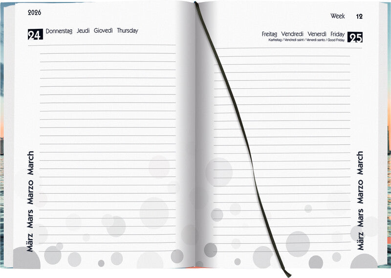 Biella mydiary Schüleragenda – 1 Tag/Seite, gebunden, 12 × 16,5 cm, Aug–Jul, Miami, FSC