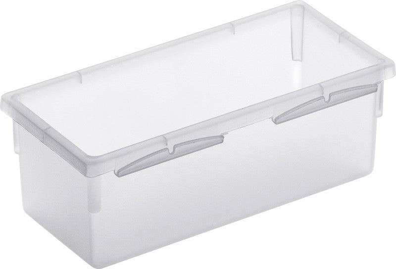 Rotho Ordnungssystem Basic – Kunststoff, transparent, 15 × 5 × 8 cm – 1er-Pack