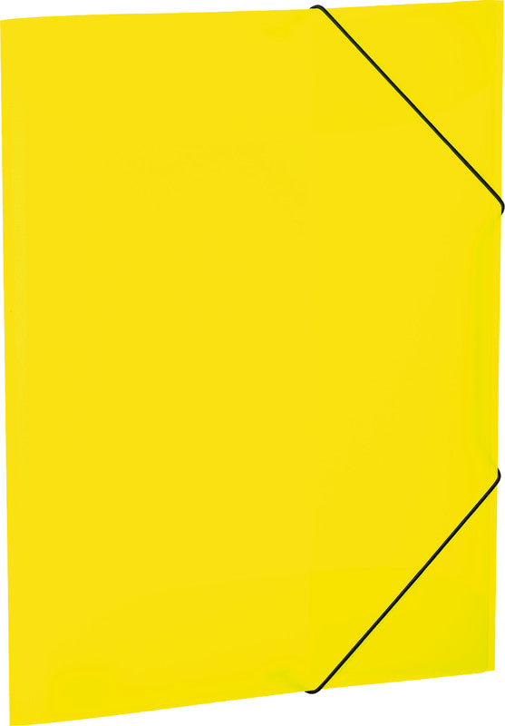 HERMA Gummibandmappe A3 – 3 Klappen, Polypropylen (PP), Gelb, Füllhöhe 40 mm