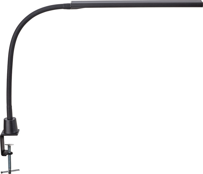 MAUL LED Tischleuchte Pirro – Klemmfuss, dreh-/neigbar, dimmbar – 3000 K – 726 lm 7 W – Schwarz, Metall