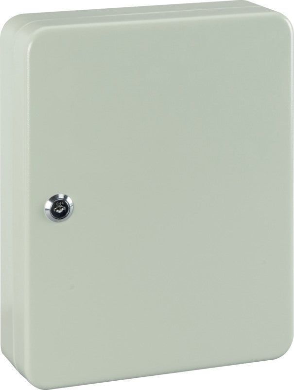 MAUL Schlüsselkasten, 90 Haken, Zylinderschloss, Stahl, Grau – B 302 × H 245 × T 84 mm
