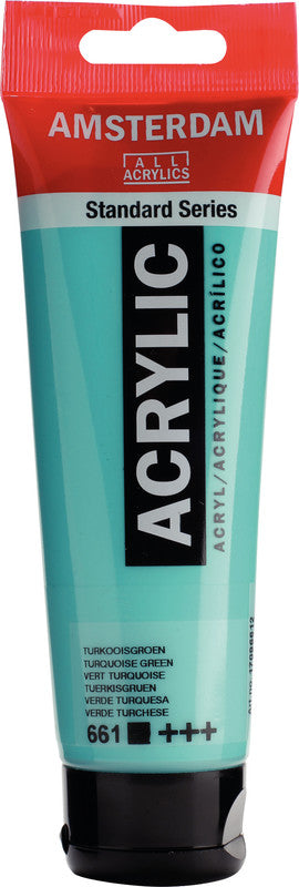 Royal Talens Amsterdam – Acrylic Standard – Acrylfarbe – türkisgrün, 120 ml