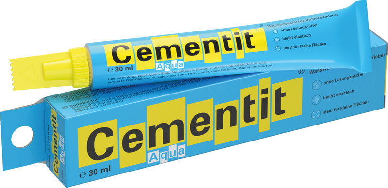 Cementit Aqua Universalkleber – permanent, transparent, lösemittelfrei, 30 ml, für Pergament, Papier u. a.
